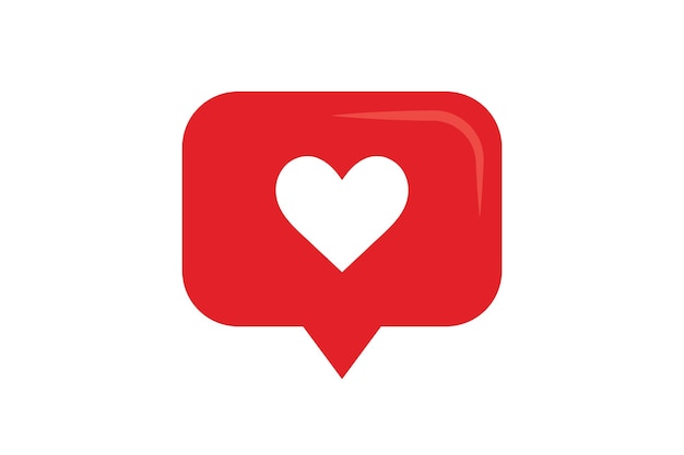 like icon notification Heart for social network