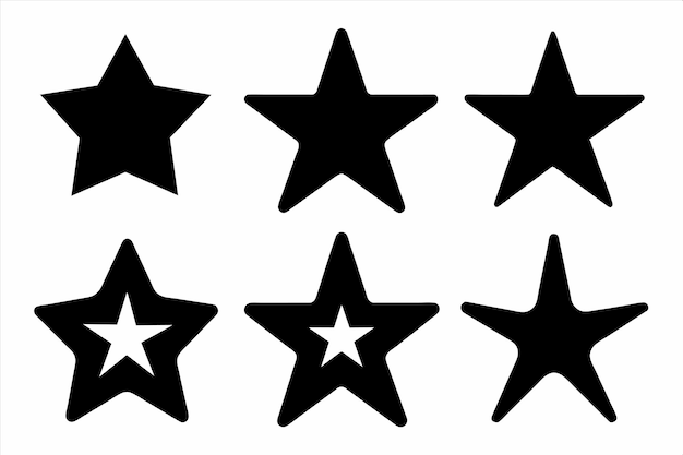 Vector a line of stars with a white background