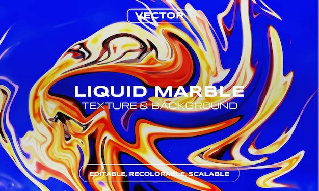 Vector liquid marble background