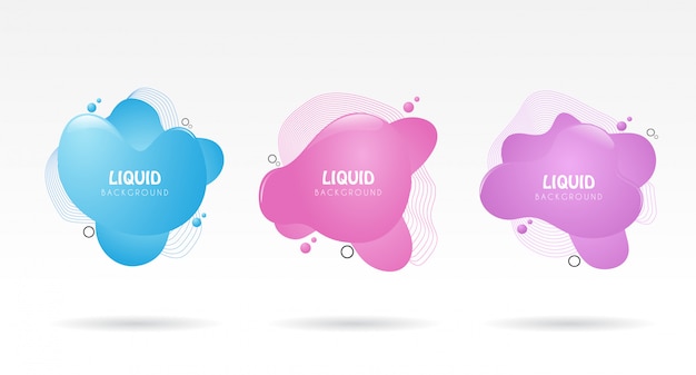 Liquid set of shapes for promote your business