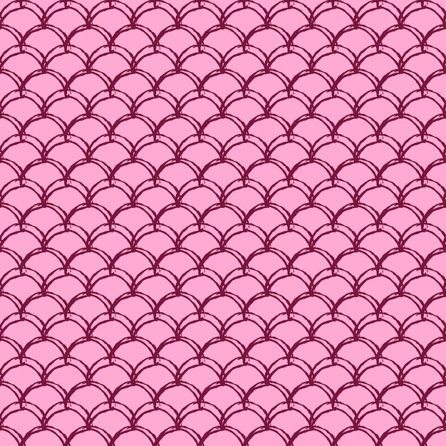 Vector little mermaid seamless pattern fish skin texture tillable background for girl fabric textile design wrapping paper swimwear or wallpaper pink little mermaid background with fish scale