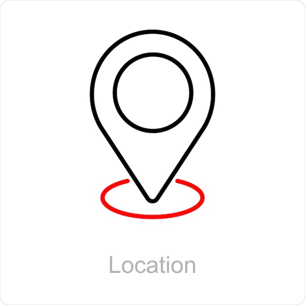 Location and map icon concept