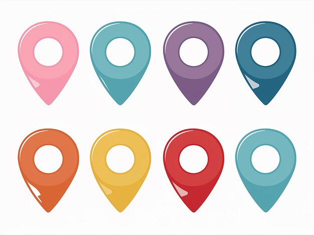 Vector location marker collection popular pin icons