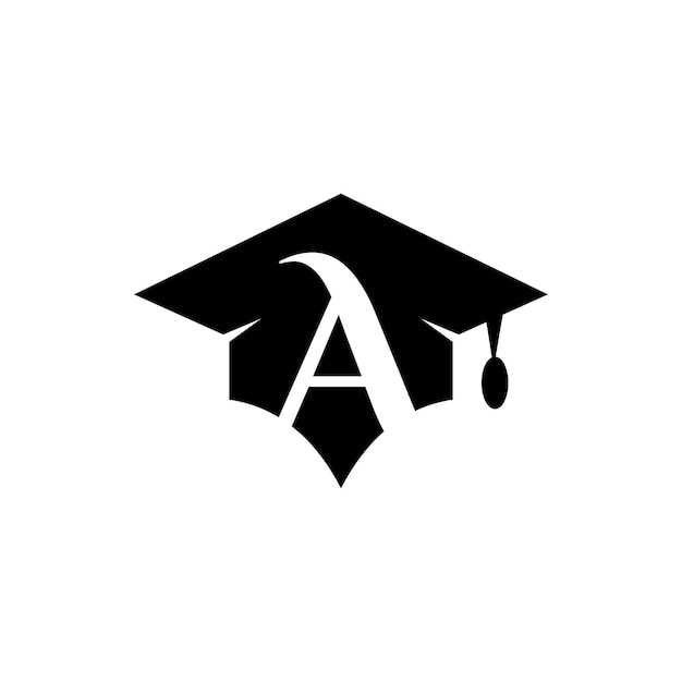 A logo Graduation Hat icon Education logo Graduate symbol