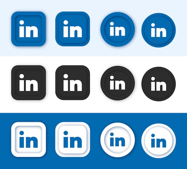 Logo linkedin in vektor restyle background