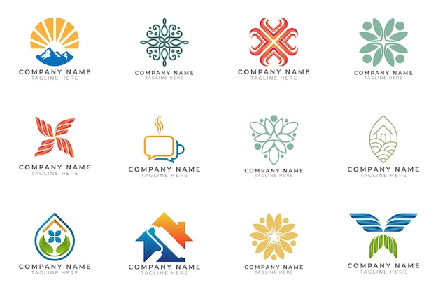 Vector logo set modern and creative branding idea collection for business company.