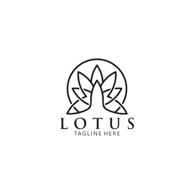 Lotus spa logo icon vector isolated