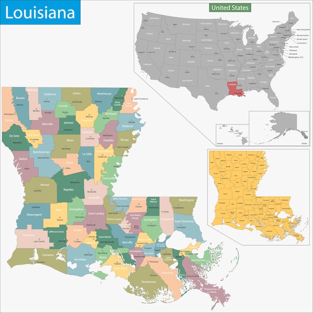 Louisiana map