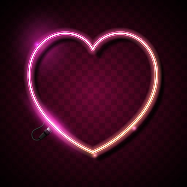 Love neon sign with blank space