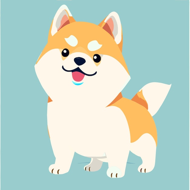 Vector loyal shiba inu vector illustratie