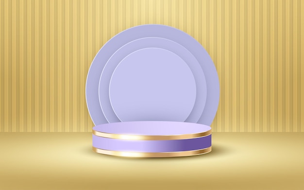 Luxury 3d Podium with Soft Lines Background