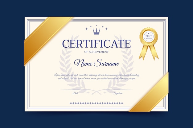 Luxury certificate template