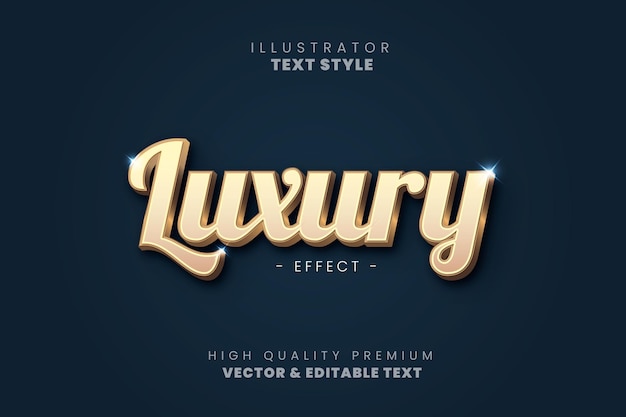 Luxury Effect editable text