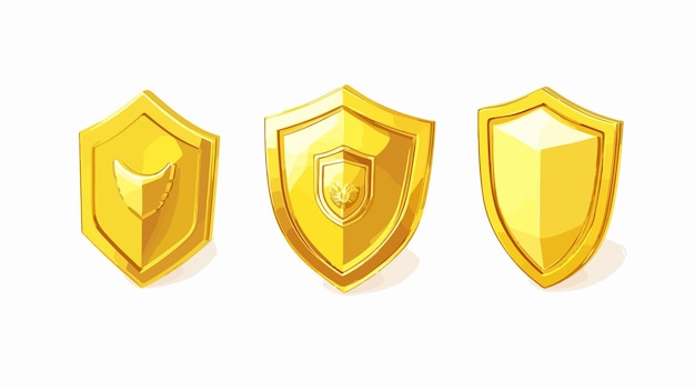 Vector luxury golden badges for best antivirus protection