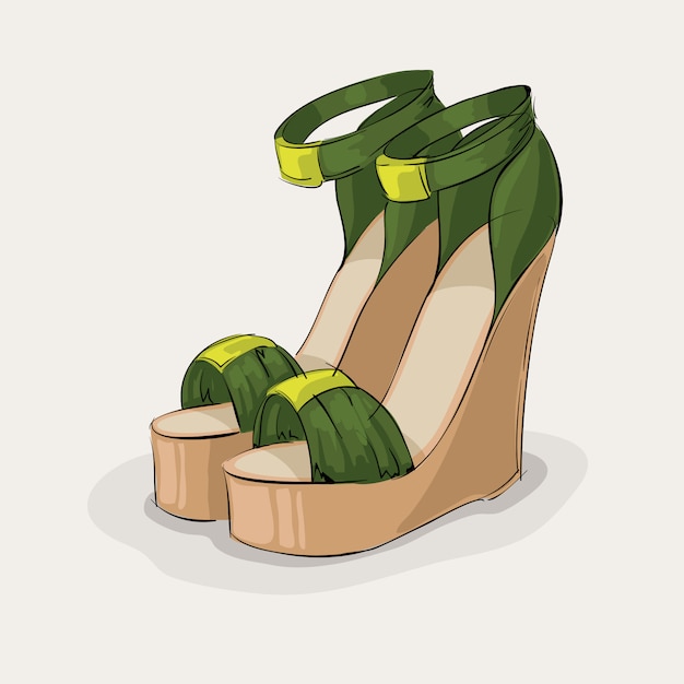 Luxury green sandals