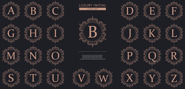 Vector luxury initial badge logo template