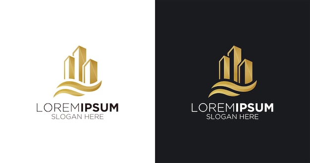 Luxury real estate gradient modern logo