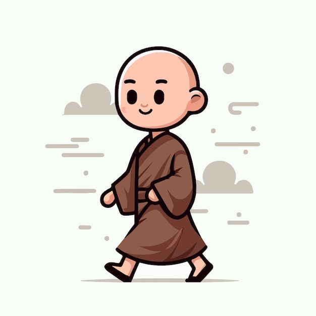 Vector male monk vector image