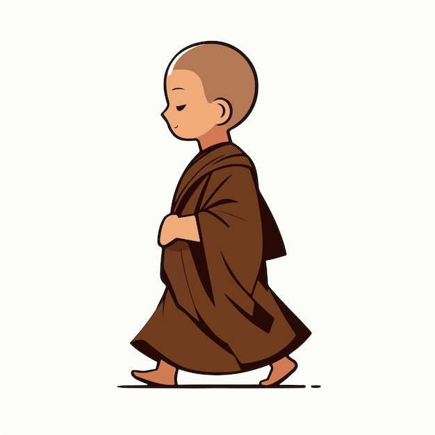 Vector male monk vector image