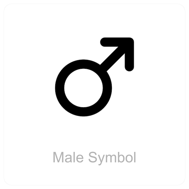 Vector male symbol and sign icon concept