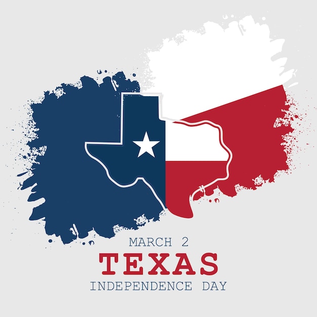 Vector march 2 independence day of texas suitable for greeting card poster and banner