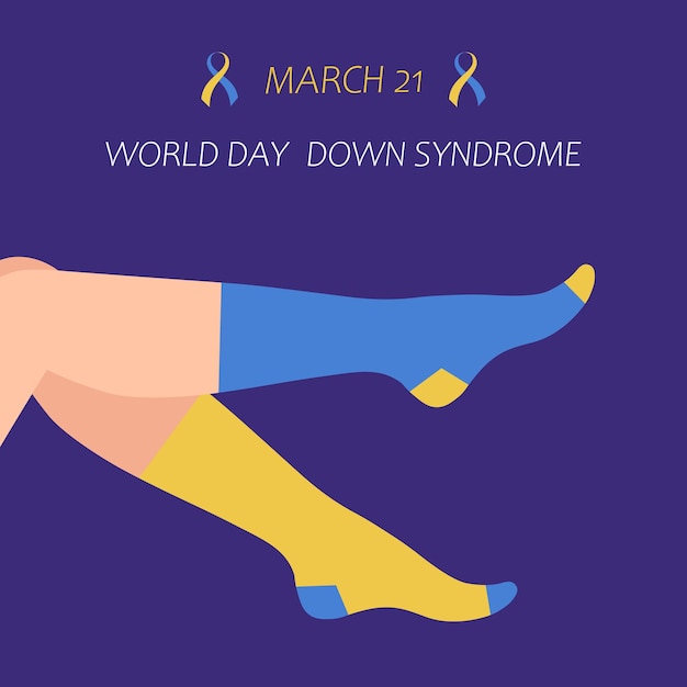 March 21 world down syndrome day vector