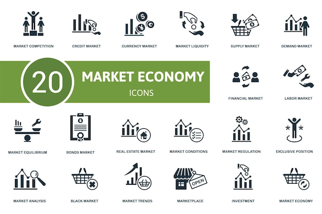 Vector market_economy_set__outline