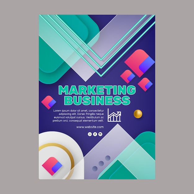 Marketing business flyer template