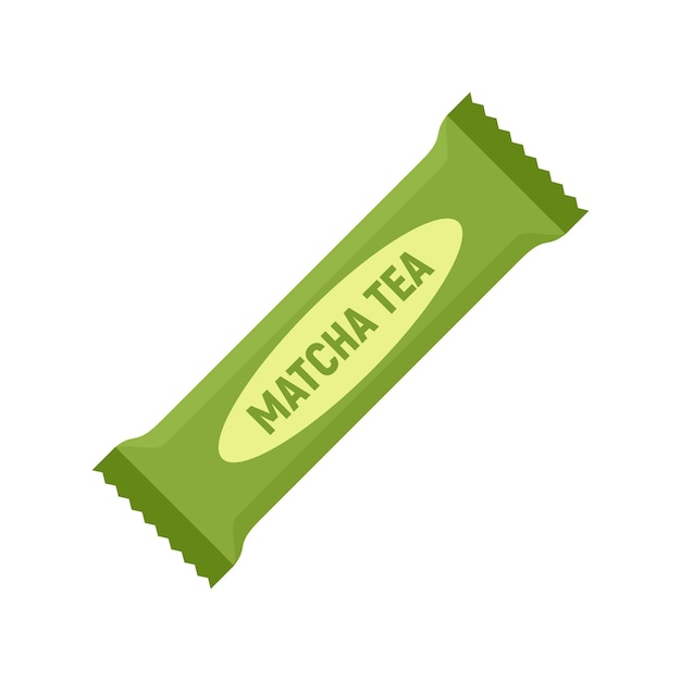 Matcha tea bar icon Flat illustration of matcha tea bar vector icon for web design