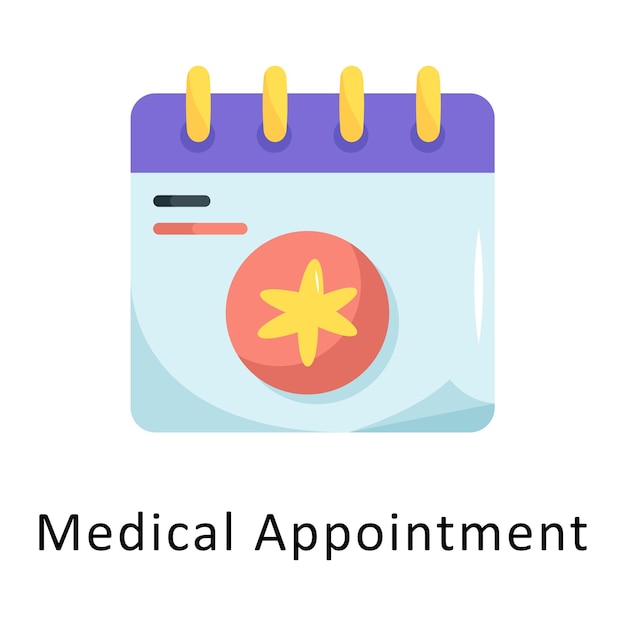 Vector medical appointment vector flat icon design illustration symbol on white background eps 10 file