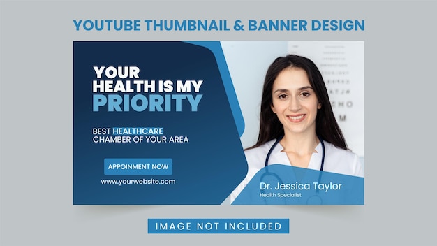 Medical Healthcare YouTube Thumbnail and Banner Template