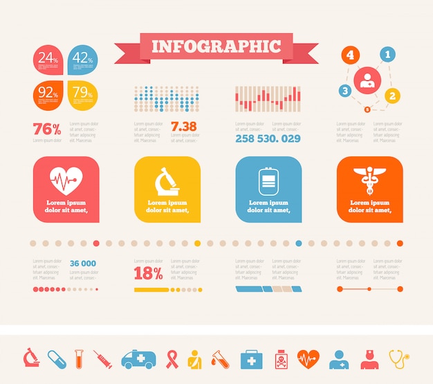 Vector medical infographic template.