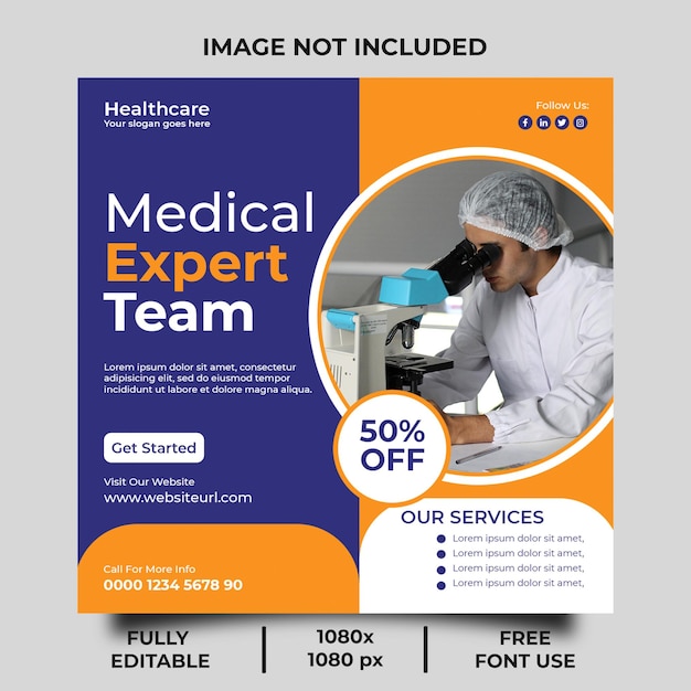 Medical Service Social Media Post or Instagram Post Design