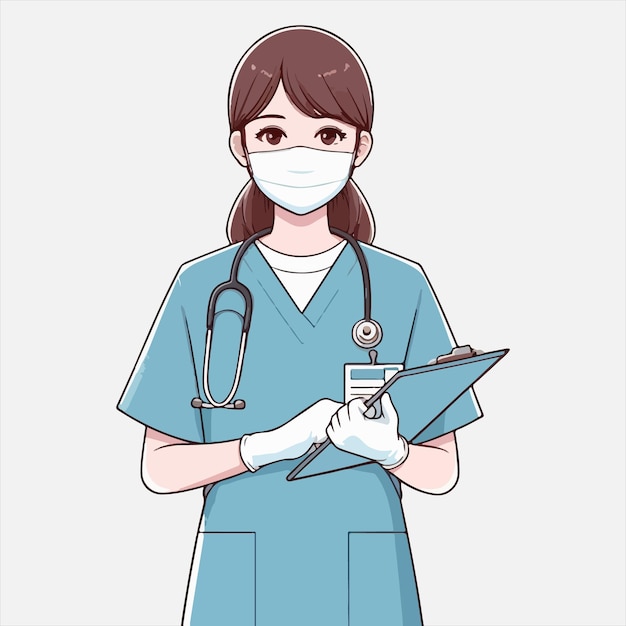 Vector medical worker vector illustration image