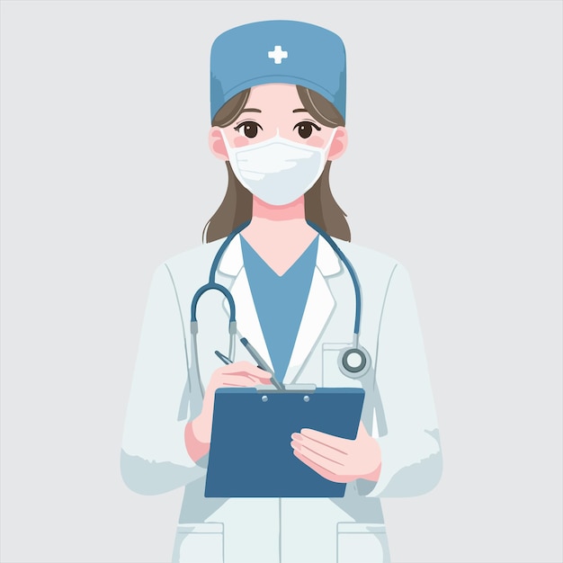 Vector medical worker vector illustration image