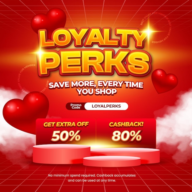 Vector member customer loyalty perks sale discount deals programs text effect promotional template