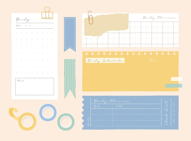 memo template A collection of striped notes blank notebooks and torn notes used in a diary or off