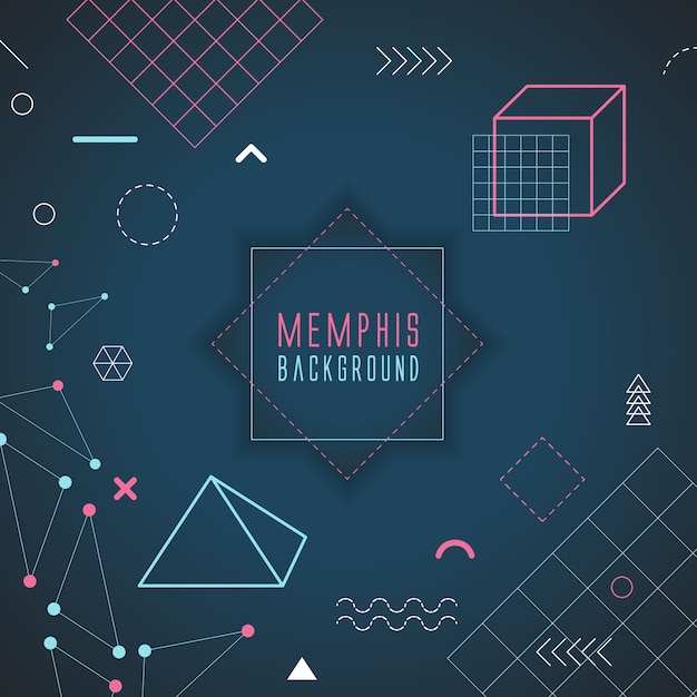 Memphis style background design