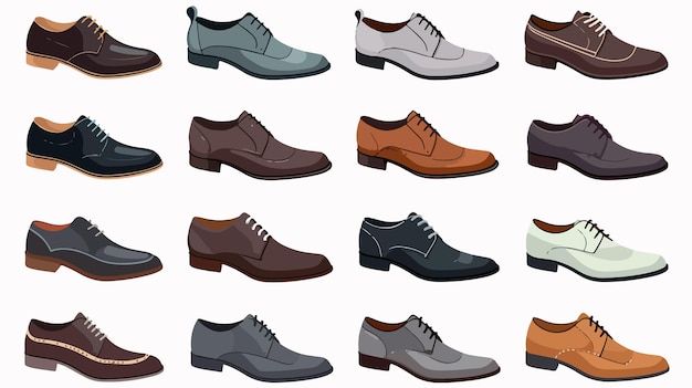 Vector mens summer fashion shoe collection horizontal flyers