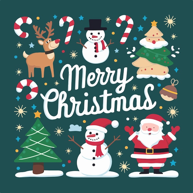 Vector merry christmas celebration background illustration