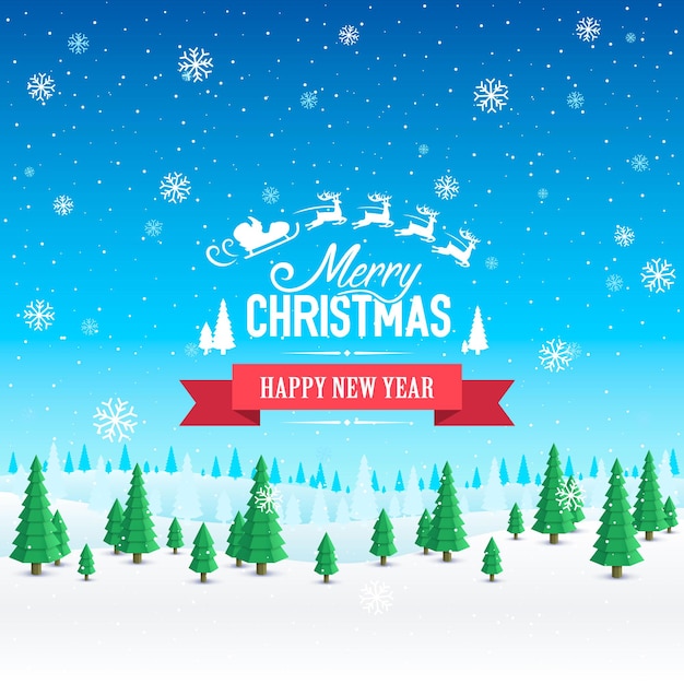 Vector merry christmas cover art, happy new year background, vector illustration