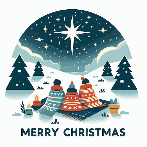 Vector merry christmas and happy new year background vector illustration