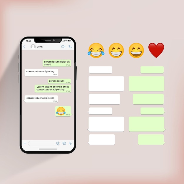 Vector messenger with speech bubbles