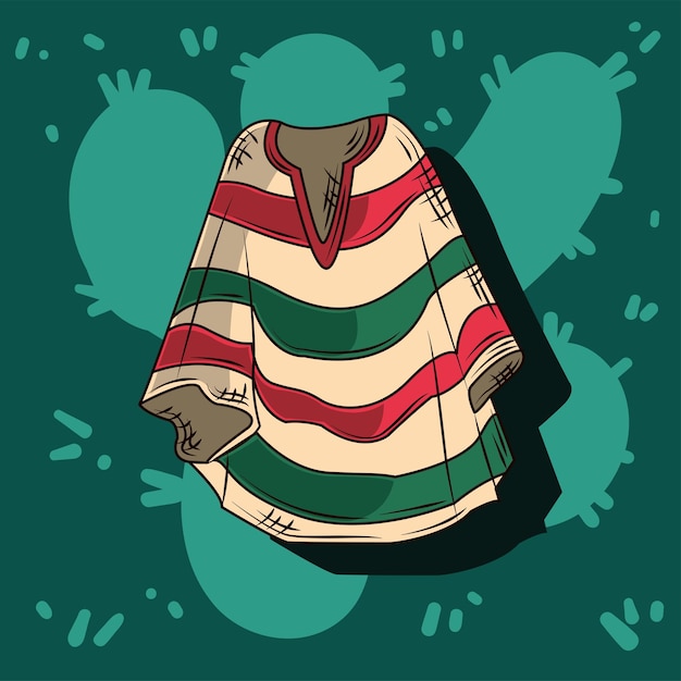 Mexican poncho design