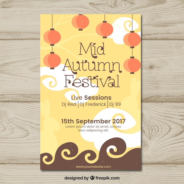 Vector mid autumn festival design