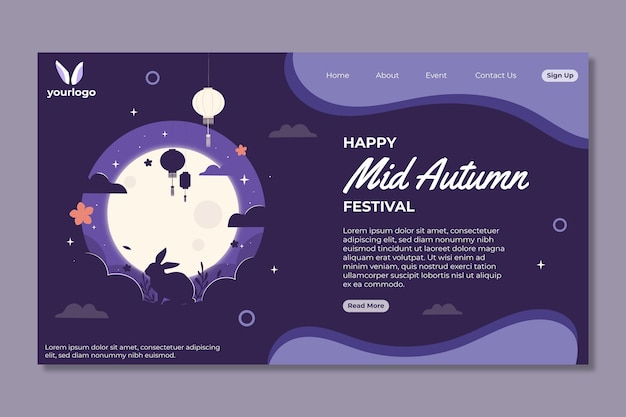 Mid autumn festival landing page