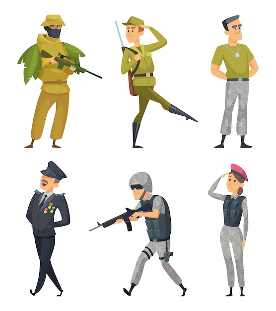 Military characters set