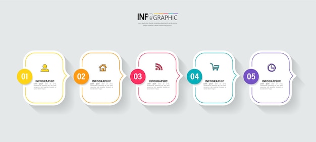 Minimal business infographics template