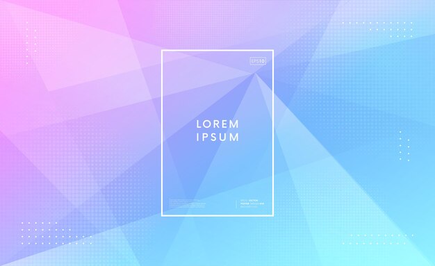 Vector minimal geometric trendy background. cool polygonal backdrop.