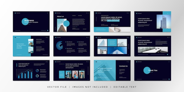 Minimal slides presentation template with modern style